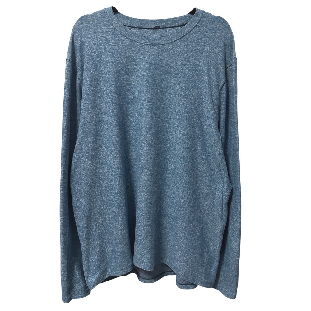 Lululemon Surge Warm Long Sleeve Crew Neck Top Mens XXL Blue Active Running